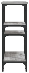 Mesa consola 80x29x75 cm derivados de madeira cinzento sonoma