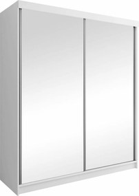 Roupeiro Dover 106, Branco, 200x200x62cm, 174 kg, Portas para roupeiro: Deslizante, Número de prateleiras: 9, Número de prateleiras: 9