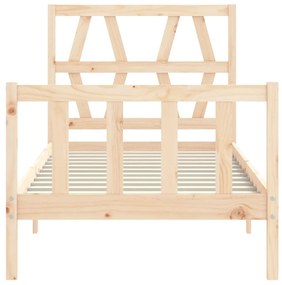 Cama sem colchão 90x200 cm madeira de pinho maciça