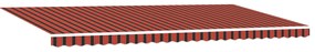 Toldo Retrátil Manual Laranja e Marrom 600x300 cm