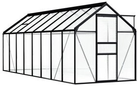 vidaXL Estufa 9,31 m² alumínio antracite