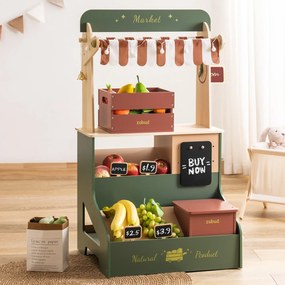 Mercearia de Brincar de madeira, Barraca de mercado Starlight 98 x 56 x 47,2 cm Verde