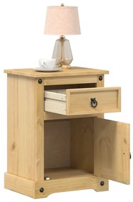 vidaXL Mesa de cabeceira Corona 45x35x64 cm madeira de pinho maciça