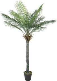 HOMCOM Planta Artificial Decorativa 180 cm Palmeira Artificial com Vaso e Folhas para Interior Verde | Aosom Portugal