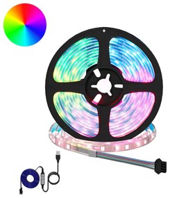 vidaXL Fita LED 2 pcs Preto e Transparente 2500 mm Cobre e Plástico