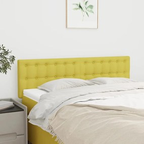 vidaXL Cabeceira de cama 2 pcs tecido 72x5x78/88 cm verde
