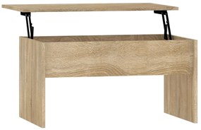 Mesa de centro80x50,5x41,5cm madeira processada carvalho sonoma