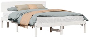 vidaXL Estrutura da Cama com cabeceira Branco 150 x 200 cm