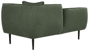 Chaise-longue à direita em tecido bouclé verde escuro CHEVANNES Beliani