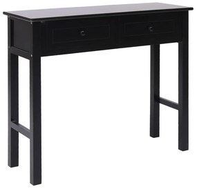 vidaXL Mesa consola 90x30x77 cm madeira preto