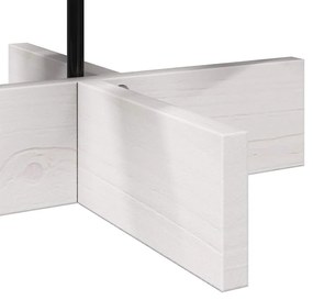 Árvore Natal decorativa 80 cm madeira de pinho maciça branco