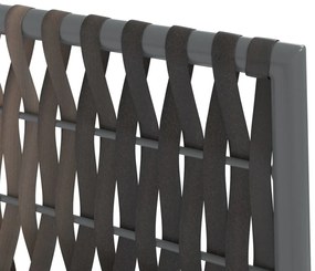 7 pcs conjunto de jantar p/ jardim c/ almofadões vime PE e aço
