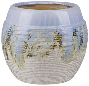 Vaso de cerâmica grés multicolor 19 cm BERGE Beliani
