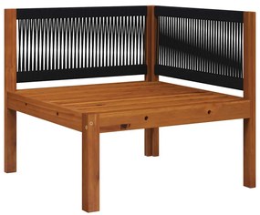 Conjunto de lounge de jardim vidaXL de 2 peças com almofadas de madeir