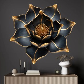 Autocolante de parede Magnólia - Elegância dourada