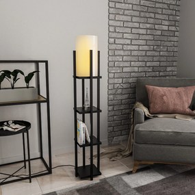Candeeiro de Pé Shelf Lamp – Preto – 25x25x130 cm