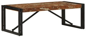 Mesa de centro multicor 100x50x35 cm madeira maciça recuperada