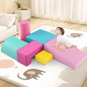Tapete de exercícios dobrável de 10' x 4' x 2" com fechos de velcro - cinza