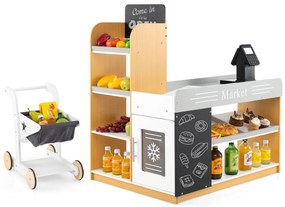 Conjunto de brinquedos de cozinha para crianças, conjunto de brinquedos de cozinha para crianças pequenas com luzes e sons realistas - branco