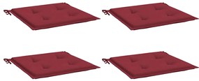Almofadões p/ cadeiras jardim 4pcs tecido oxford vermelho tinto