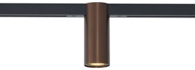 Foco moderno bronze escuro para sistema de calhas monofásico GU10 35mm - Slimline Nubee Honey Moderno
