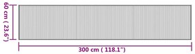 Tapete retangular 60x300 cm bambu cor natural