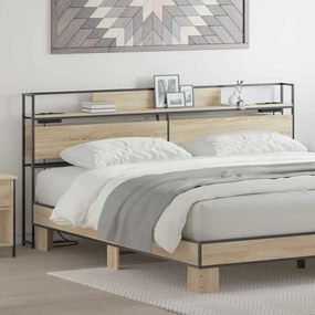 vidaXL Cabeceira de armazenamento com cabeceira Carvalho sonoma 180 cm