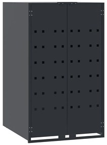 Abrigo para 2 caixotes do lixo 138x79x117 cm aço antracite