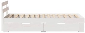 Estrutura da Cama Branco 90 x 190 cm Madeira de Pinheiro