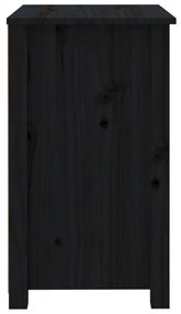 Mesa de cabeceira 50x35x61,5 cm madeira de pinho maciça preto
