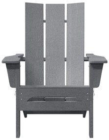 Cadeira Adirondack Dobrável Cinzento-claro 74,5x80,5x90 cm HDPE