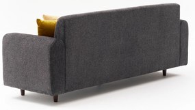 Sofá de 3 Lugares Noya – Antracite – 220x87x70 cm