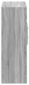 Armário alto 80x42,5x124cm derivados de madeira cinza sonoma