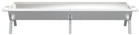 Tabuleiro de churrasco 158x42x31 cm aço inoxidável prateado