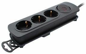 Extensão com 3 tomadas com interruptor TM Electron 3680 W