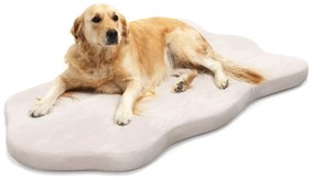 Cama para cães grandes com suporte viscoelástico tapete impermeável com capa removível 110 x 66 x 5 cm Bege