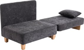 HOMCOM Poltrona-cama 2-in-1 com função de cama, sofá-cama com 2 almofadas laváveis, bolsos laterais para sala de estar, quarto | Aosom Portugal
