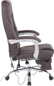 Poltrona de escritório Pacific com função de massagem castanho