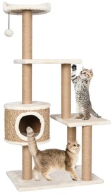 vidaXL Árvore para gatos c/ postes arranhadores 123 cm erva marinha