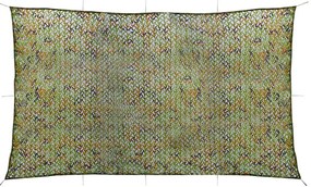 Rede de camuflagem com saco de armazenamento 2x7 m verde