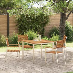 vidaXL Mesa de Jantar Externa 90x90x74.5 cm Madeira Sólida de Acácia