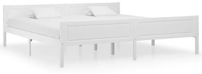 vidaXL Estrutura de cama 200x200 cm madeira de pinho maciça branco