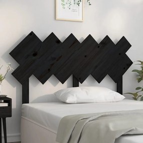 Cabeceira de cama 132x3x81 cm pinho maciço preto