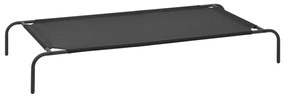 vidaXL Cama para cães elevada preto XL textilene