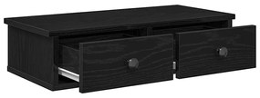 Prateleira parede c/ gavetas 60x28x15 cm deriv. madeira preto