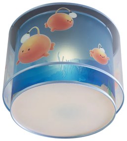 Luz de teto infantil azul com Bulby - Harrie meets Bulby