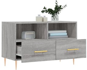 Móvel de TV 80x36x50 cm derivados de madeira cinzento sonoma