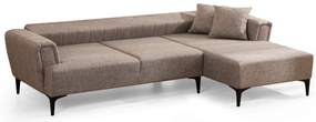 Sofá-Cama de Canto Hamlet – Castanho Claro – 270x140 cm