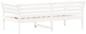 Sofá-cama sem colchão 90x190 cm madeira de pinho maciça branco