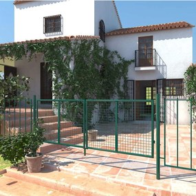Portão Jardim duplo 310 x 6 x 150 cm aço galvanizado Verde